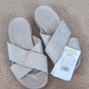 CROCS Women's Capri Shimmer Xband Sandal